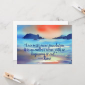 Liebe ist eine endlose Aquarellkarte Karte (Vorderseite/Rückseite Beispiel)