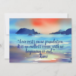 Liebe ist eine endlose Aquarellkarte Karte