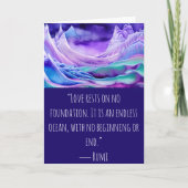 Liebe ist eine endlose digitale Kunst im Meer Karte (Vorderseite)