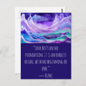 Liebe ist eine endlose digitale Kunst im Meer Postkarte (Vorne/Hinten)