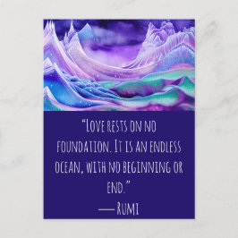 Liebe ist eine endlose digitale Kunst im Meer Postkarte