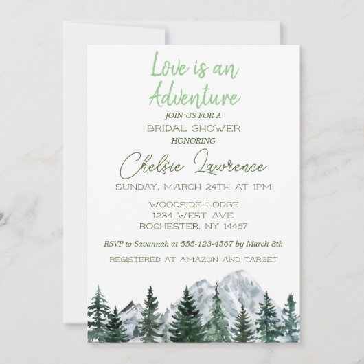 Liebe ist eine Erlebnisdusche Einladung (Vorderseite)