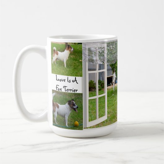 Liebe ist eine Fox Terrier, Kaffeetasse (Links)