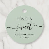 Liebe ist eine grüne Hochzeit in süßem Alter Geschenkanhänger (Vorderseite)