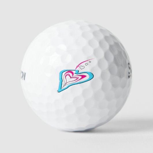 Liebe ist eine Herzenspur Golfball (Vorderseite)