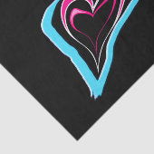 Liebe ist eine Herzenspur Seidenpapier (Ausschnitt)