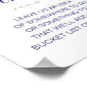 Liebe ist eine Hochzeit der Blauen Eimer des Abent Poster (Ecke)