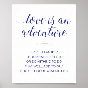 Liebe ist eine Hochzeit der Blauen Eimer des Abent Poster