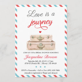 Liebe ist eine Journey Bridal Dusche Einladung