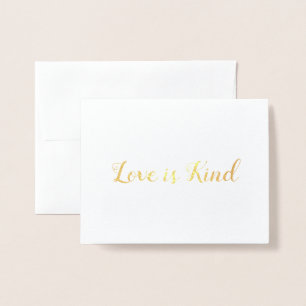 Liebe ist eine Kind-Foil-Note-Karte Folienkarte