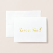 Liebe ist eine Kind-Foil-Note-Karte Folienkarte (Vorderseite mit Umschlag)