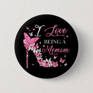 Liebe ist eine Memom High Heel Butterfly Mother's Button