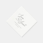 Liebe ist eine moderne und elegante kalligraphisch serviette (Ecke)