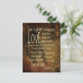 Liebe ist eine Patientenmischung Postkarte (Stehend Vorderseite)