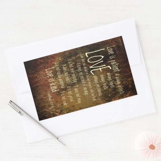 Liebe ist eine Patientenmischung Rechteckiger Aufkleber (Umschlag)