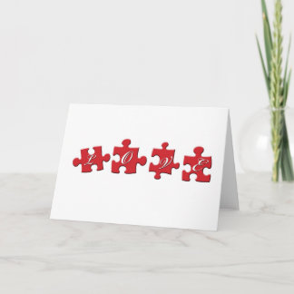 Liebe ist eine Puzzlespielvalentine-Karte Feiertagskarte