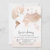 Liebe ist eine Reise Karte Bridal Dusche Einladung (Vorderseite)