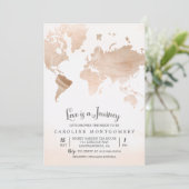 Liebe ist eine Reise Karte Bridal Dusche Einladung (Stehend Vorderseite)