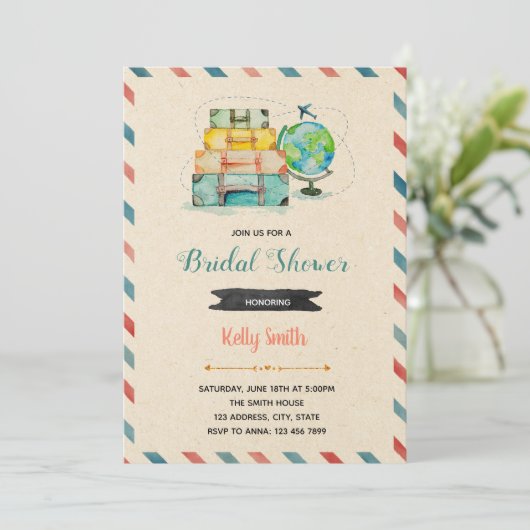 Liebe ist eine Reise-Party Einladung (Stehend Vorderseite)