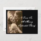 "Liebe ist eine sehr schöne Sache" Postkarte (Vorne/Hinten)