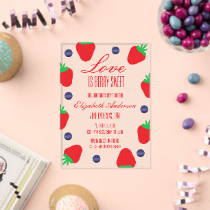 Liebe ist eine sehr süße Frucht Brautparty Acryleinladungen