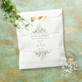 Liebe ist eine süße, grüne Foliage Hochzeit Geschenktütchen
