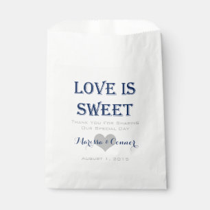 Liebe ist eine süße Marine und eine graue Hochzeit Geschenktütchen