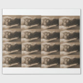 Liebe ist: Eine Tatze in Ihrer Hand Geschenkpapier (Flach)