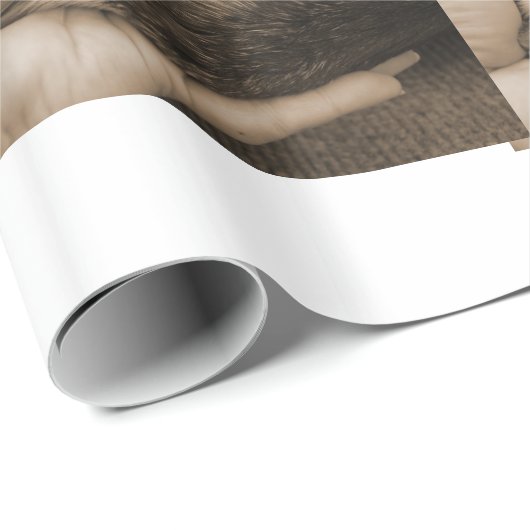 Liebe ist: Eine Tatze in Ihrer Hand Geschenkpapier (Rolleneckpunkt)