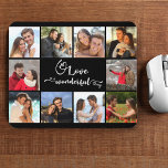 Liebe ist eine wunderbare Sache 10 Foto Collage Bl<br><div class="desc">Benutzerdefiniertes Mauspad mit 10 Ihrer bevorzugten Foto. Das Zitat lautet "Liebe ist eine wunderbare Sache",  in dekorativer Kalligrafie geschrieben. Die Fotovorlage ist für Sie Set,  um Ihre Bilder hinzuzufügen,  die im Uhrzeigersinn von oben links. Ihre Fotos werden in einer einfachen Rasterart Foto Collage angezeigt,  um die Formulierung zu gestalten.</div>