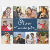 Liebe ist eine wunderbare Sache 10 Foto Collage Bl Fleecedecke (Vorderseite (Horizontal))