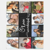 Liebe ist eine wunderbare Sache 10 Foto Collage Bl Fleecedecke (Vorderseite)