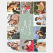 Liebe ist eine wunderbare Sache 10 Foto Collage Me Fleecedecke (Vorderseite)