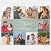Liebe ist eine wunderbare Sache 10 Foto Collage Me Fleecedecke (Vorderseite (Horizontal))