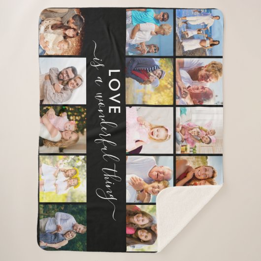 Liebe ist eine wunderbare Sache 15 Foto Schwarz Sherpadecke (Vorderseite)