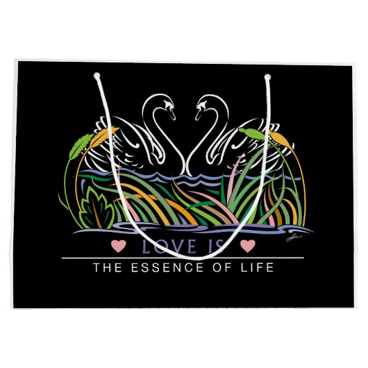 Liebe ist Essenz Große Geschenktüte (Rückseite)