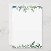 Liebe ist Eukalyptus-Patient, der die Hochzeitskar Einladung (Rückseite)