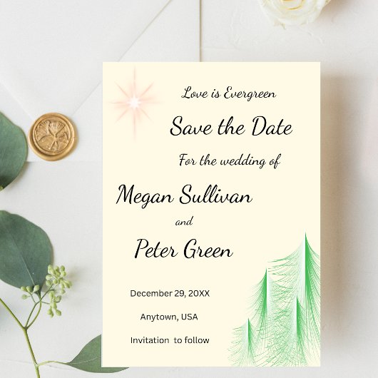 Liebe ist Evergreen Save The Date