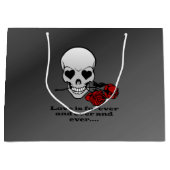 Liebe ist ewig Schädel Große Geschenktüte (Vorderseite)