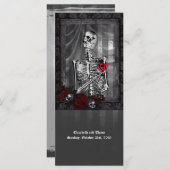 Liebe ist ewiges Gotisches Hochzeitmenü Menükarte (Vorne/Hinten)