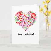 Liebe ist farbenblind. Grußkarte Karte (Gelbe Blume)