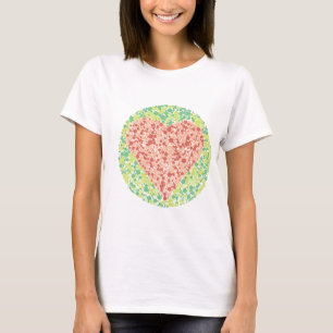 Liebe ist - farbenblinder Herz-Test blind T-Shirt