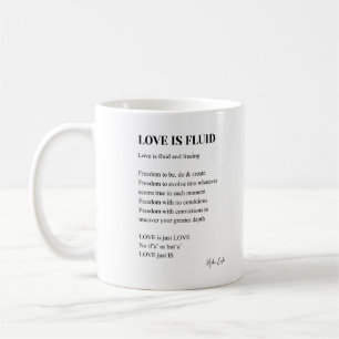Liebe ist fließendes Gedicht Wand Tee Tee Tee Tass Kaffeetasse