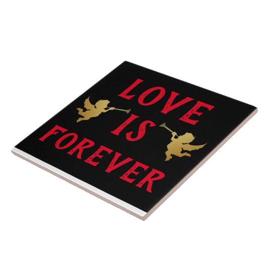 Liebe ist Forever Keramik Tile Fliese (Seite)