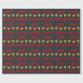 Liebe ist Forever Wrapping Paper Geschenkpapier (Flach)