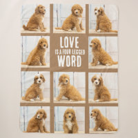 LIEBE IST | Foto Collage Welpe auf Braun
