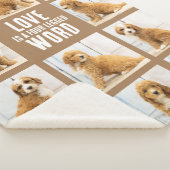 LIEBE IST | Foto Collage Welpe auf Braun Sherpadecke (3/4)