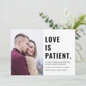 Liebe ist Foto des Patienten Ändern des Datums Save The Date (Stehend Vorderseite)