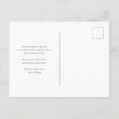 Liebe ist Foto-Elopement-Hochzeit Ankündigungspostkarte (Rückseite)