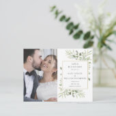 Liebe ist Foto-Elopement-Hochzeit Ankündigungspostkarte (Stehend Vorderseite)